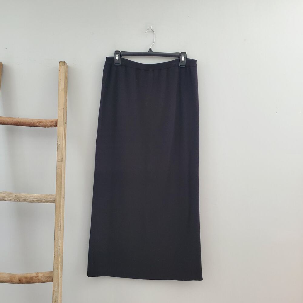 Richard & Company Black Vintage Long Knit Skirt Size XL